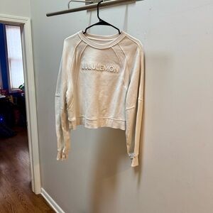 lululemon athletica Cream Crew Neck Sweater